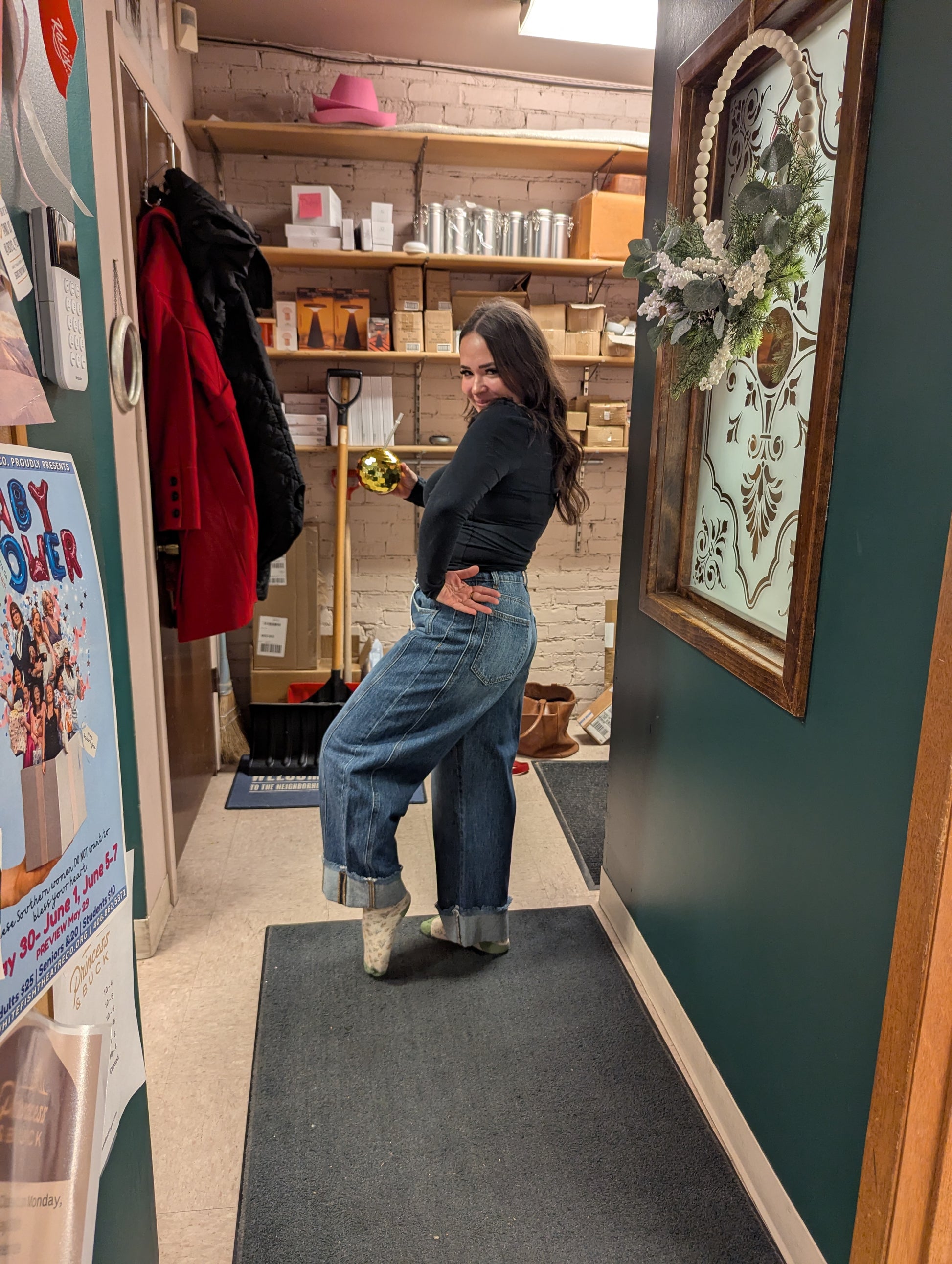 Cello barrel cuff jeans showing classic denim fabric, relaxed fit, and rolled-up barrel cuffs on a casual style pair of jeans.