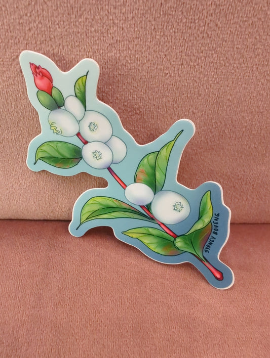Sheet of Sydney Boveng Snowberries stickers featuring vibrant berry and snowberry designs for decorative use.