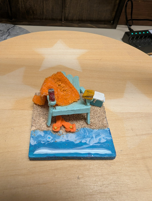 Mini Deskation art piece by Detail In Miniature featuring intricate miniature desk scene with tiny furniture and accessories.