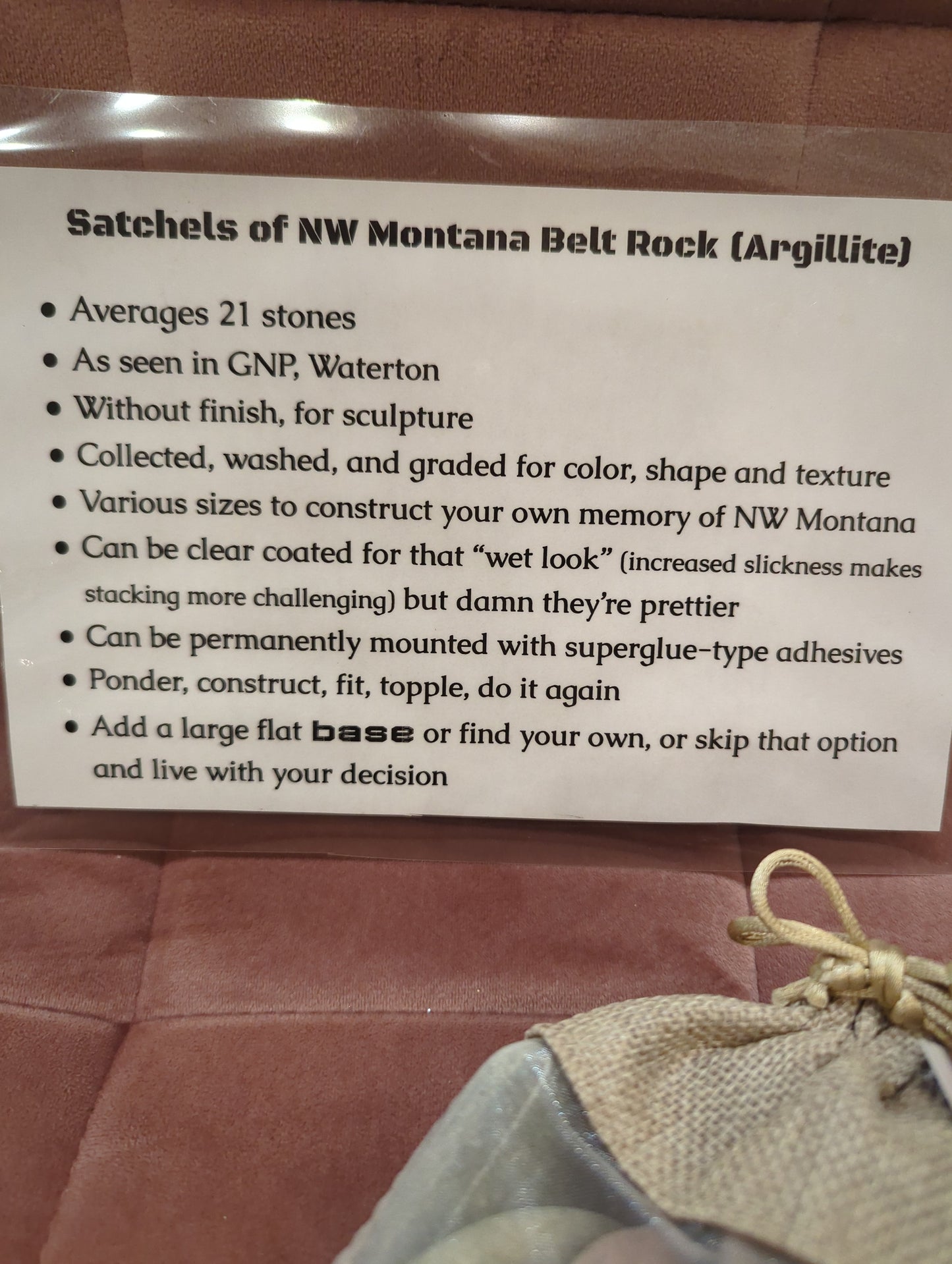 Belt Rock - Satchel of Stones