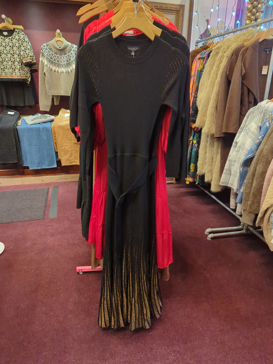 Black Gold Sweater Dress