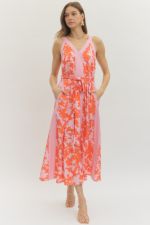 Entro Tangerine Dreams dress featuring a vibrant orange color, flowy fabric, and stylish design perfect for casual or semi-formal wear.
